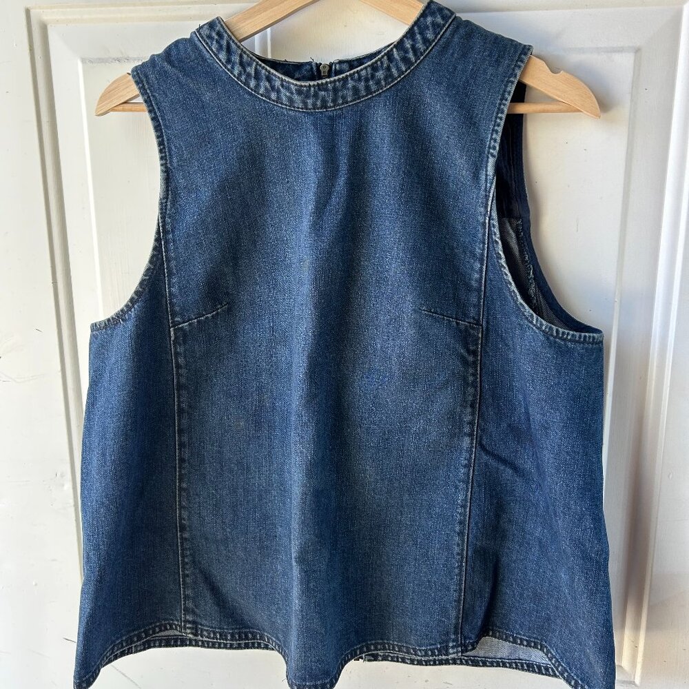 Holding Horses Denim Tank with Zipper Back